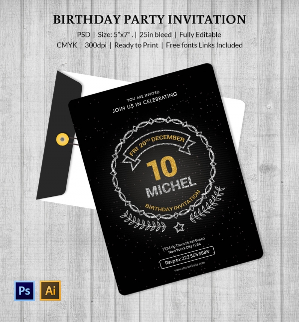  Birthday  Invitation Template 32 Free Word PDF PSD  AI 