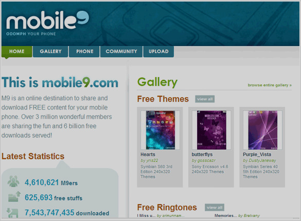 websites for ringtones for cell phones