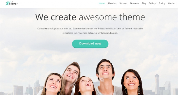 clean flat and professional landingpage template free download