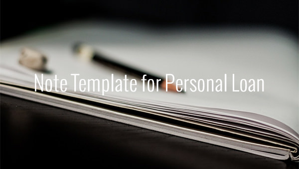 note template for personal loan