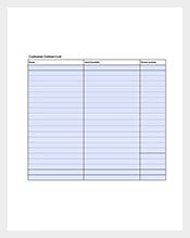 Customer-Contact-List-Template-Free