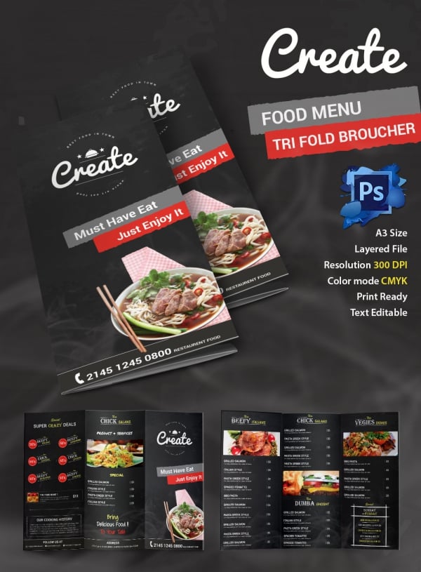 32+ Restaurant Brochure Templates Free PSD, EPS, AI, InDesign, Word