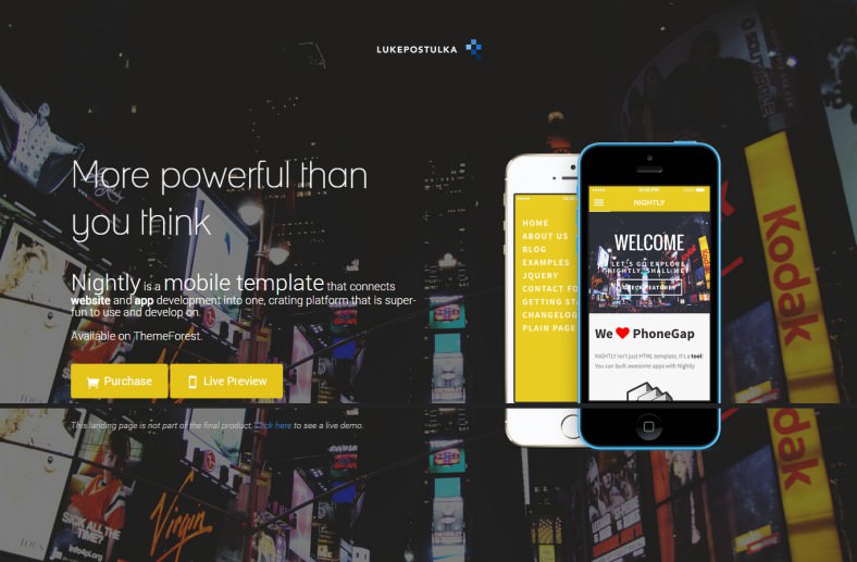 nightly a bold jquery mobile template 788x