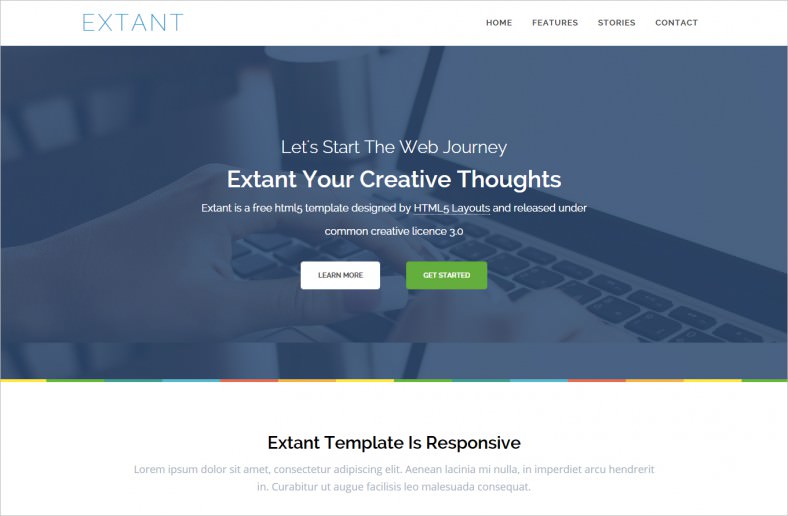 best responsive html5 website template free download 788x