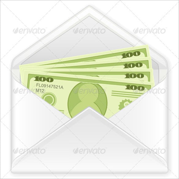 money envelope template in vector eps