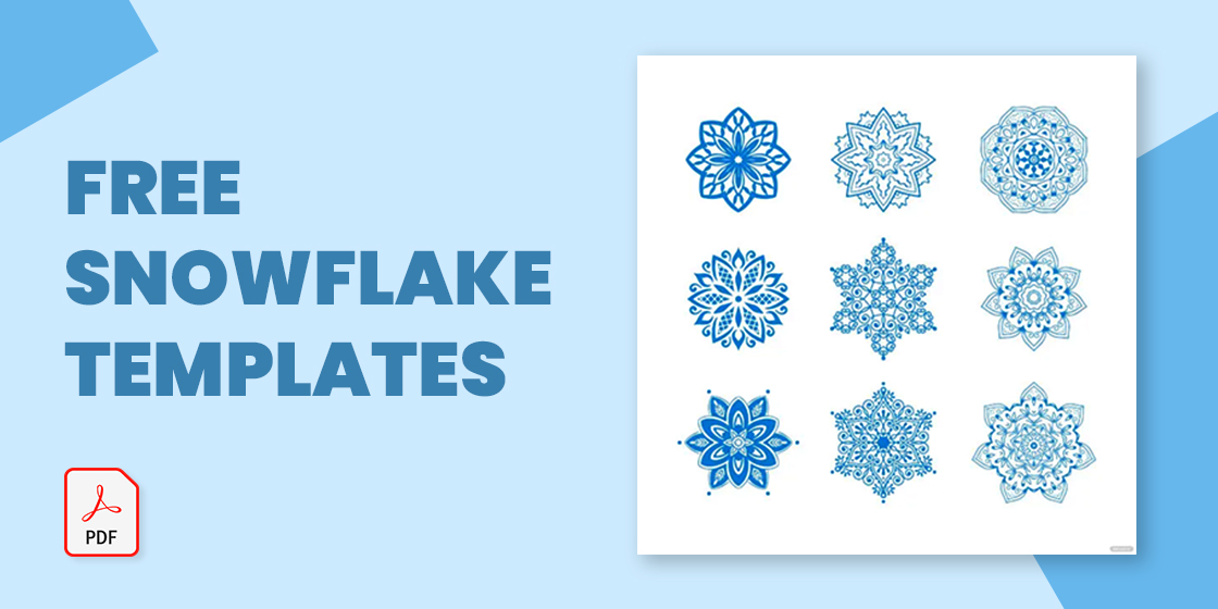 Freestanding Snowflake Template  Digital Template – Event Answer