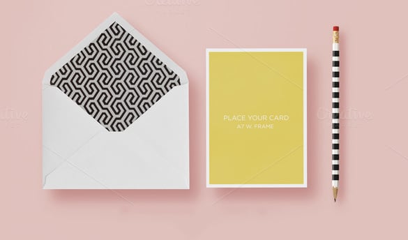 a7 psd envelope template download