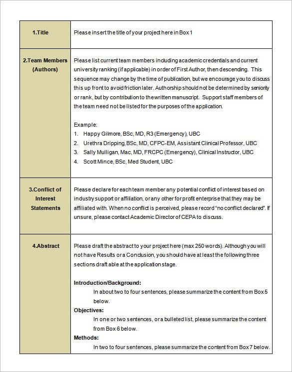 how to write msc research proposal