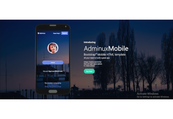 adminux mobile responsive html template
