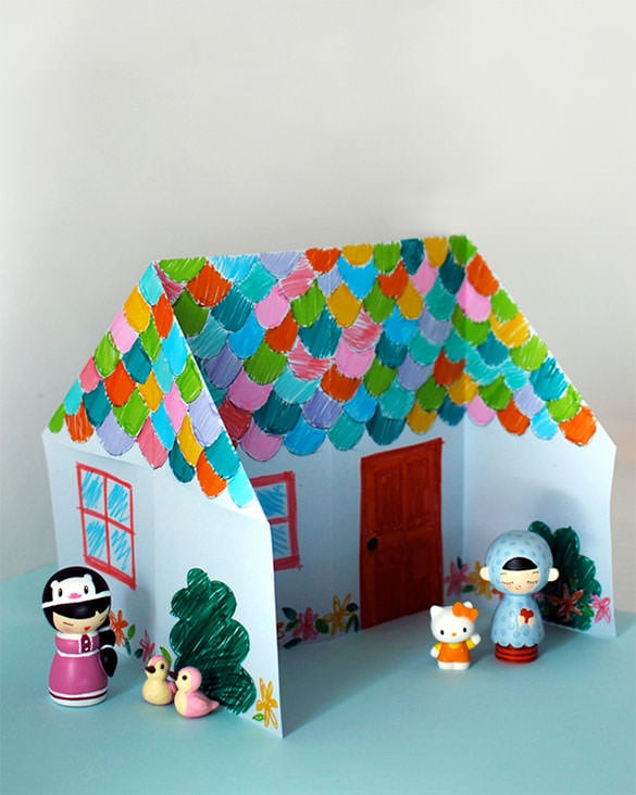 adorable origami doll house for children