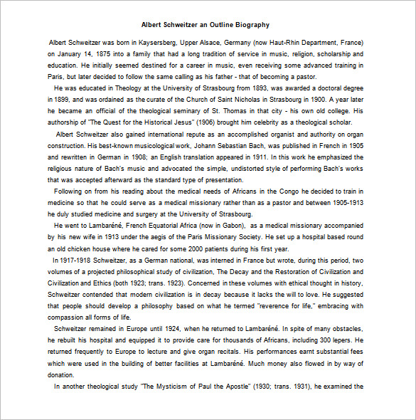 Why is albert schweitzer important picture