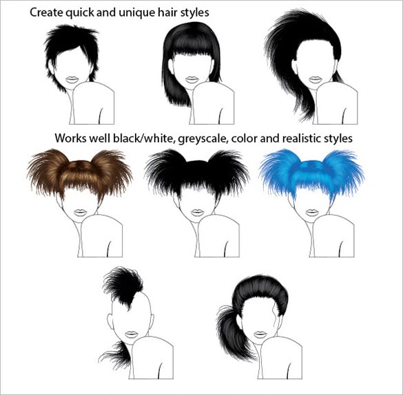 astonishing-unique-hair-brushes-illustrator