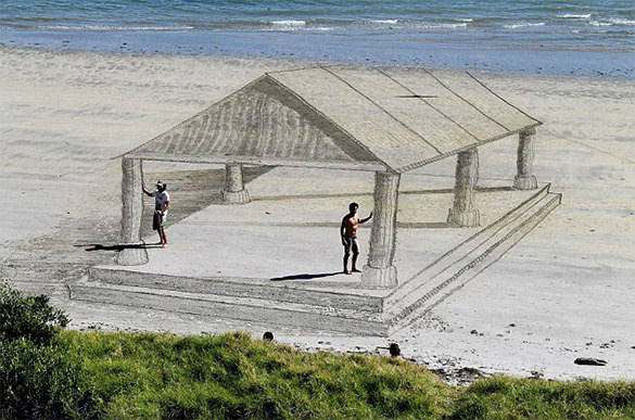 awesome 3d beach painting