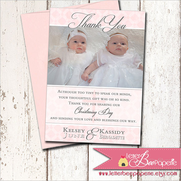 22+ Christening Thank You Cards AI, PSD, Google docs