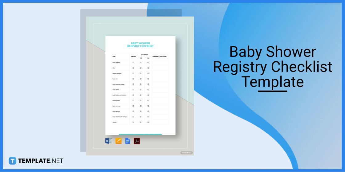 baby shower registry checklist template