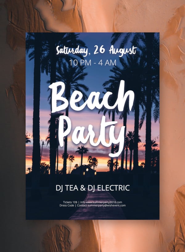 beach party flyer template1