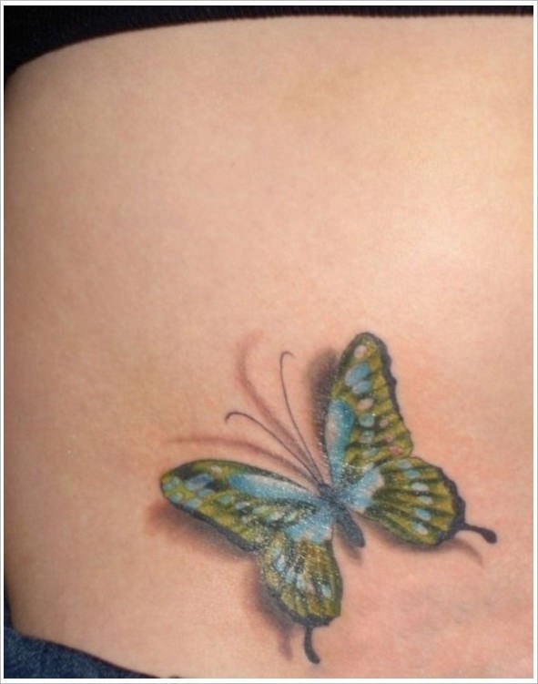 beautiful 3d butterfly tattoo design