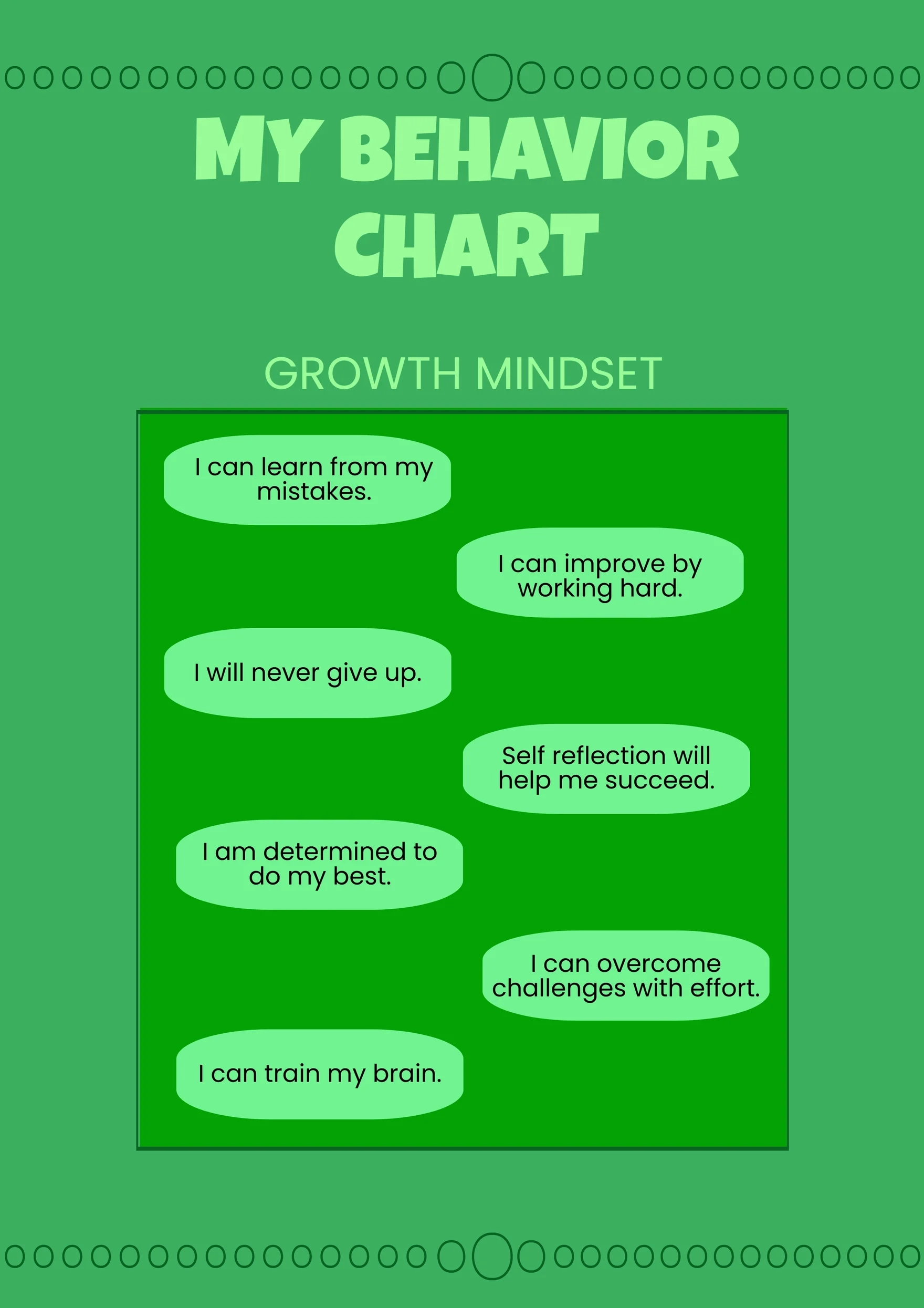 behavior chart template
