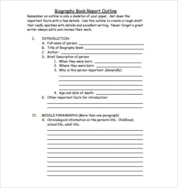 biography essay outline pdf