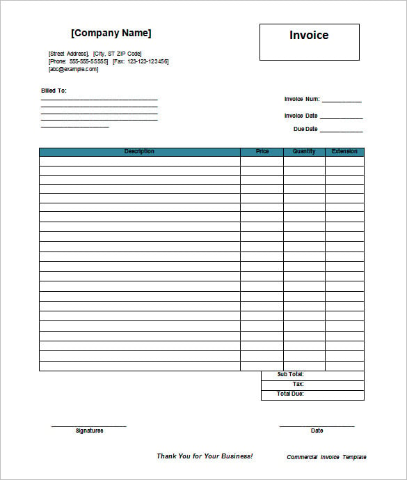 Invoice Template 53 Free Word Excel Pdf Psd Format Download Free Premium Templates