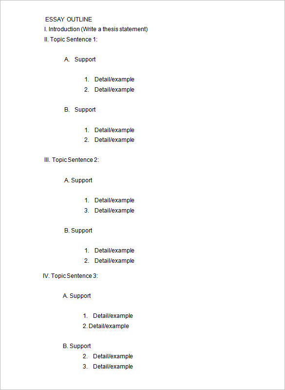 Microsoft Word Outline Numbering Template