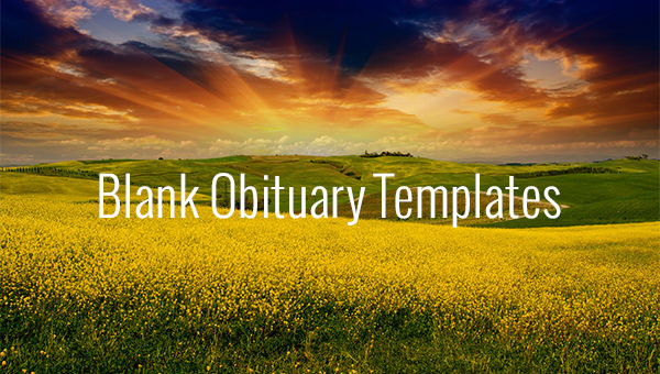 5+ Blank Obituary Templates - DOC, PDF | Free & Premium ...