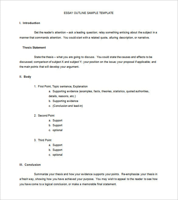 blank outline template word doc