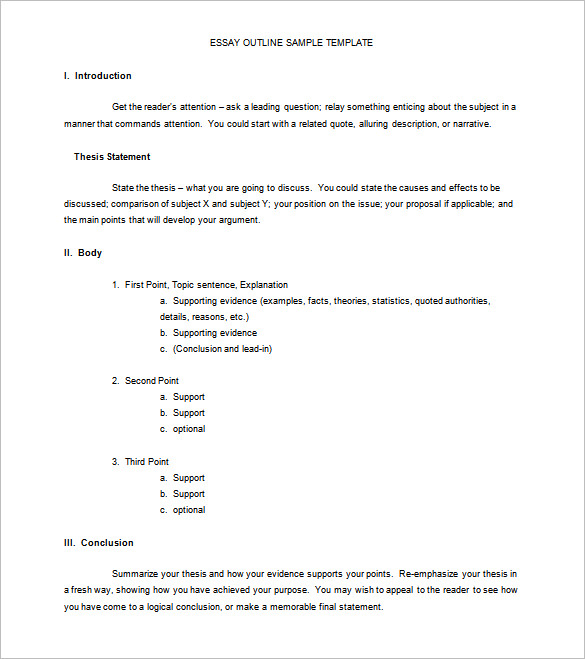 microsoft word 2007 outline template