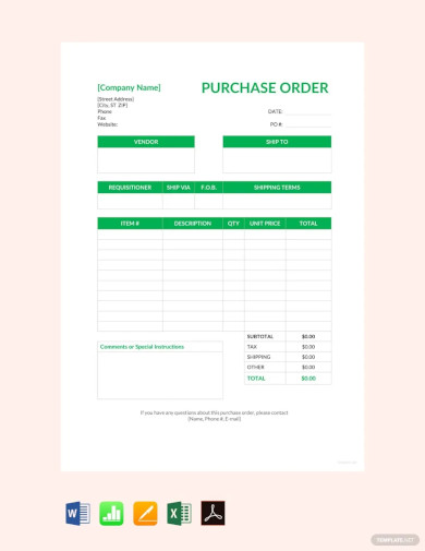 40+ Order Template - Word, Excel, PDF