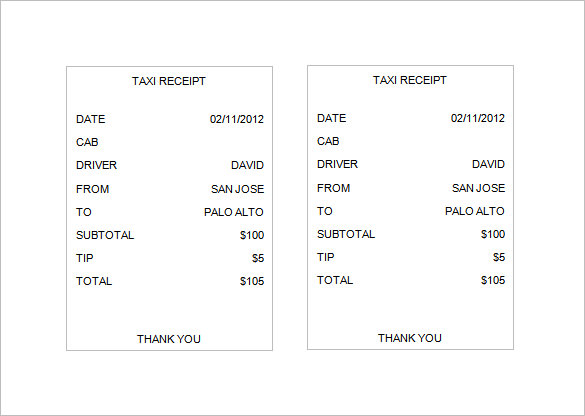 21 taxi receipt templates pdf doc free premium templates