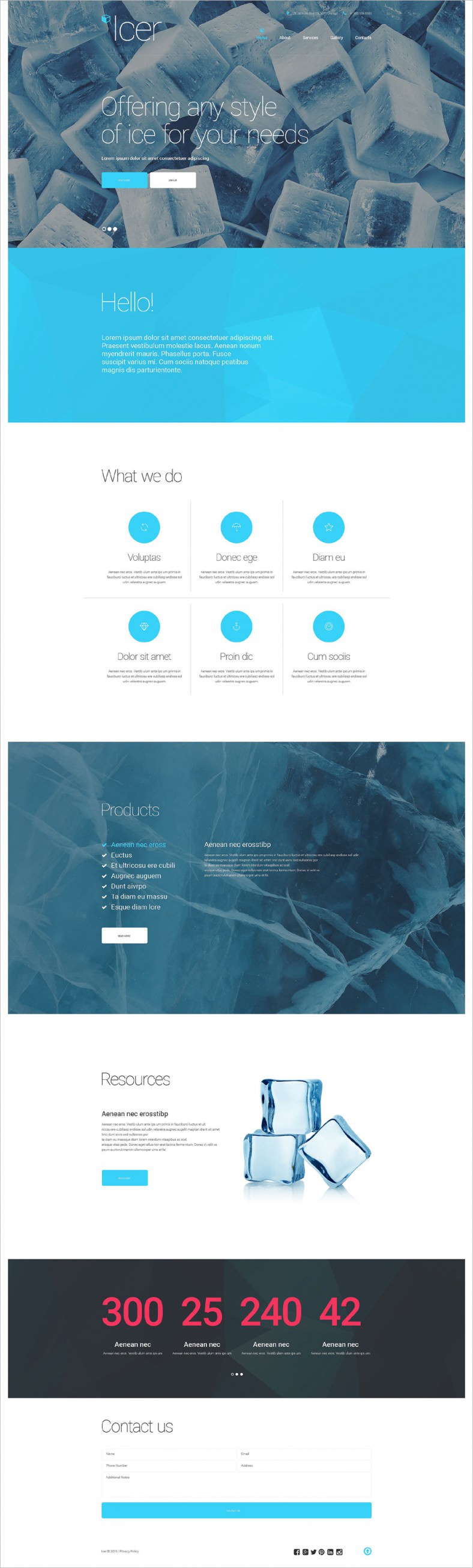 Water Company Website Template Free Download