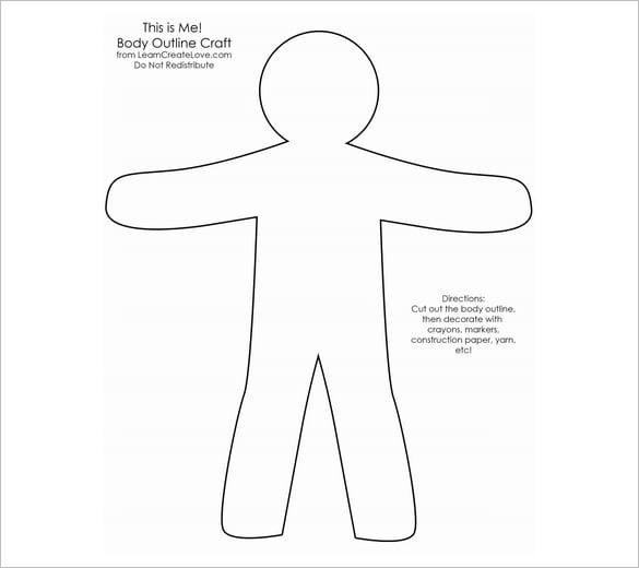 body outline craft for drawing