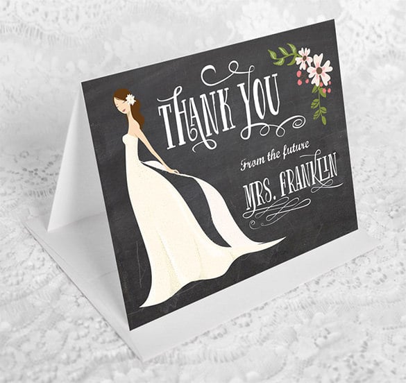 16+ Bridal Shower Thank You Cards PSD, EPS, AI Free & Premium Templates