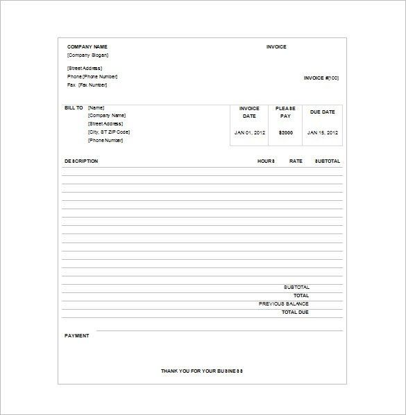 business invoice receipt format free download1
