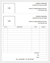 business sales receipt format template