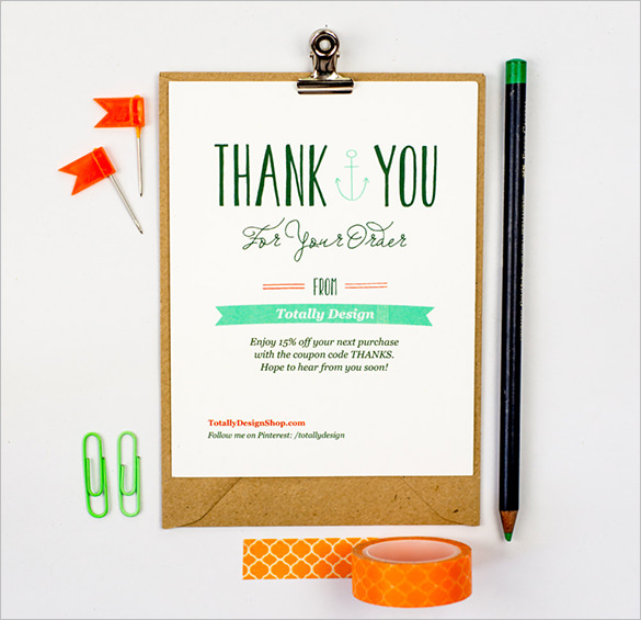 business thank you card design