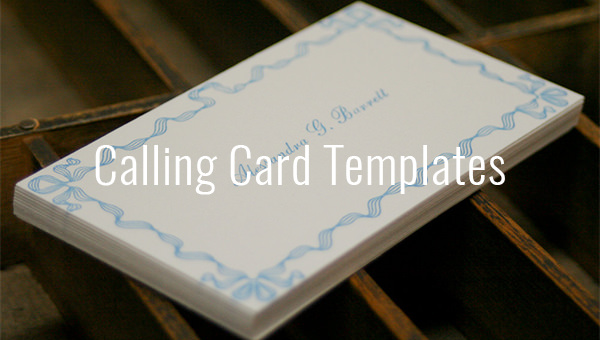 Calling Card Template 16 Free Sample Example Format Download Free Premium Templates