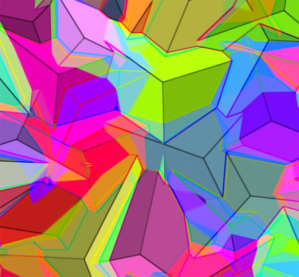 cartoon block geometric pattern