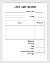 cash sale receipt format 