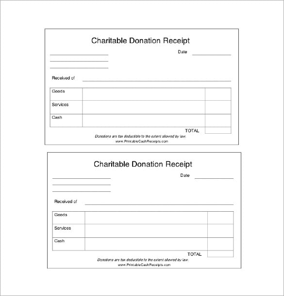 Charitable Donation Receipt Template FREE DOWNLOAD Aashe