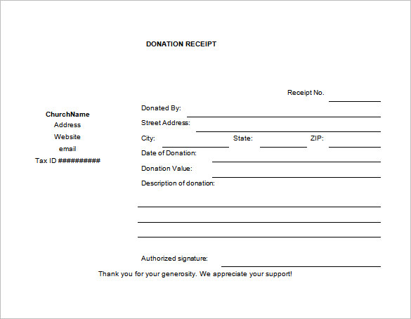 donation receipt template 17 free printable excel word pdf samples