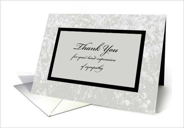 classic funeral thank youcard