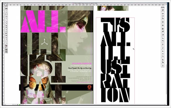 combination of images and type in adobe indesign