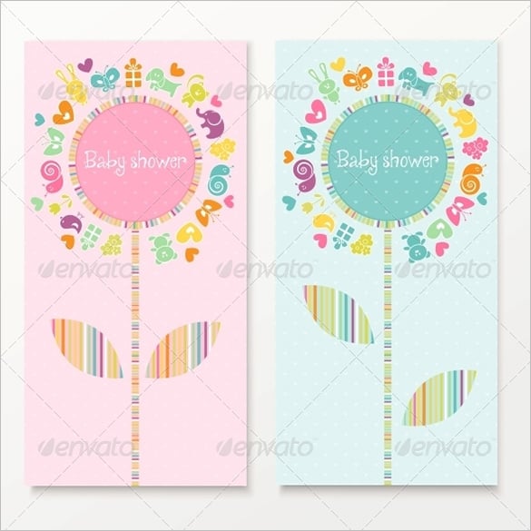 conceptual baby shower card eps design