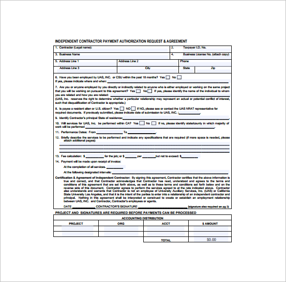 18 Contractor Receipt Templates DOC Excel PDF