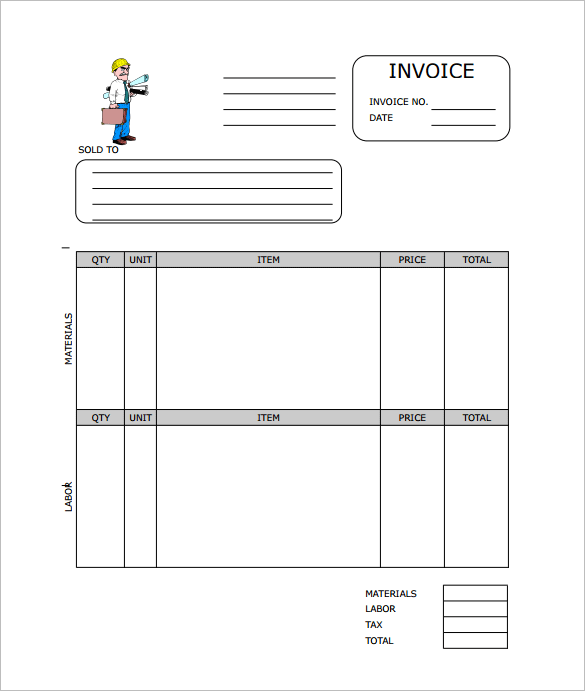 contractor receipt template 10 free word excel pdf format downlaod