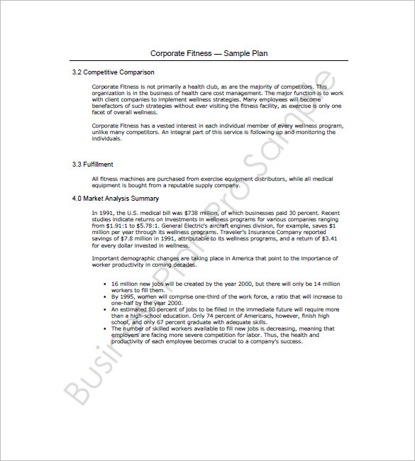 Gym Business Plan Template 16+ Free Word, Excel, PDF Format Download