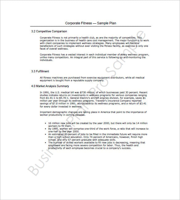 Gym Business Plan Template 16+ Free Word, Excel, PDF Format Download