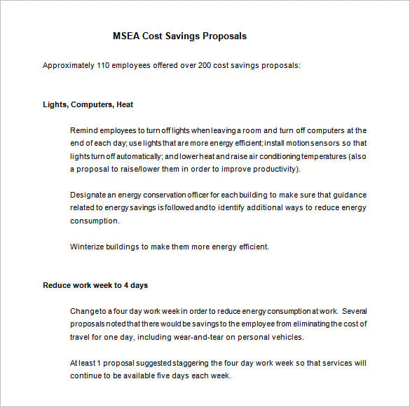 Cost Proposal Template 15 Free Word Excel Pdf Format Download 1196