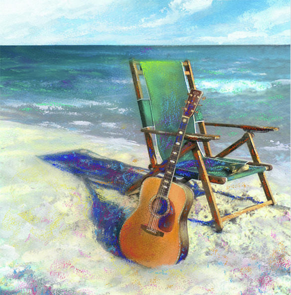 creative 3d beach painting